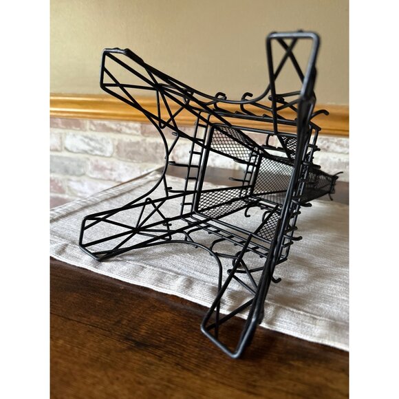 Eiffel Tower Metal Jewelry Holder With Multiple Hooks For Earrings & Necklaces - Picture 7 of 12